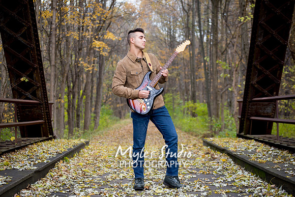 Boy's Senior Portrait - New Paltz Rail Trail