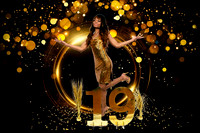 Gold Circle, & Light Digital Backdrop - 2
