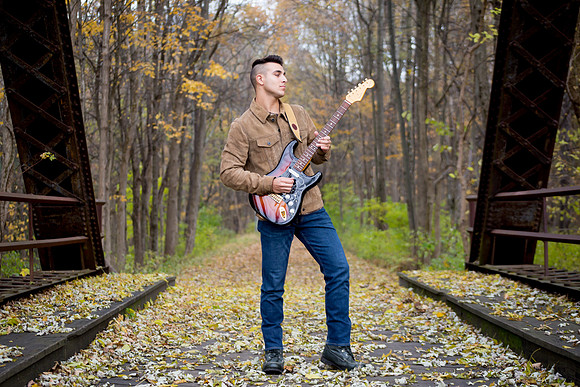 Boy's Senior Portrait - New Paltz Rail Trail
