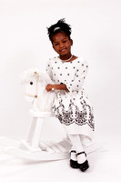 Little Girl Photo, dressed in Black & White