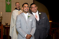 The Groom's 1st look - St. Joseph's Church,  New Paltz