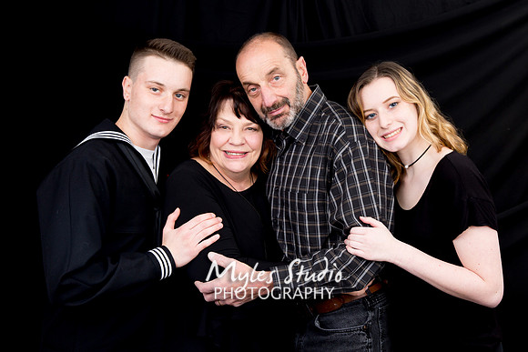 Studio Family Portrait - family of four.